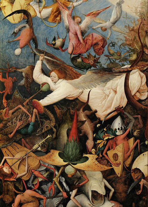 The Fall Of The Rebel Angels 1562 Detail Greeting Card For Sale By