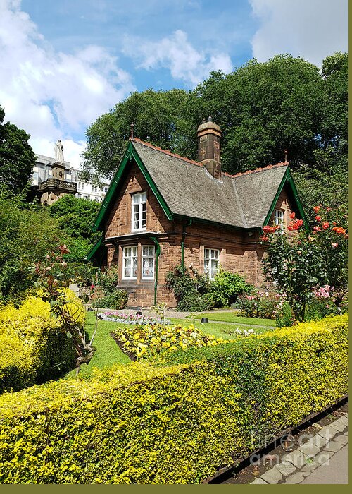 Gardener's Cottage Greeting Card featuring the photograph The Gardener's Cottage, Princes Street Gardens, Edinburgh by Yvonne Johnstone