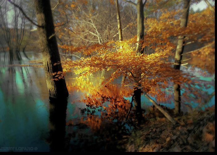 Fall Greeting Card featuring the photograph The Golden Bough by Jerry LoFaro