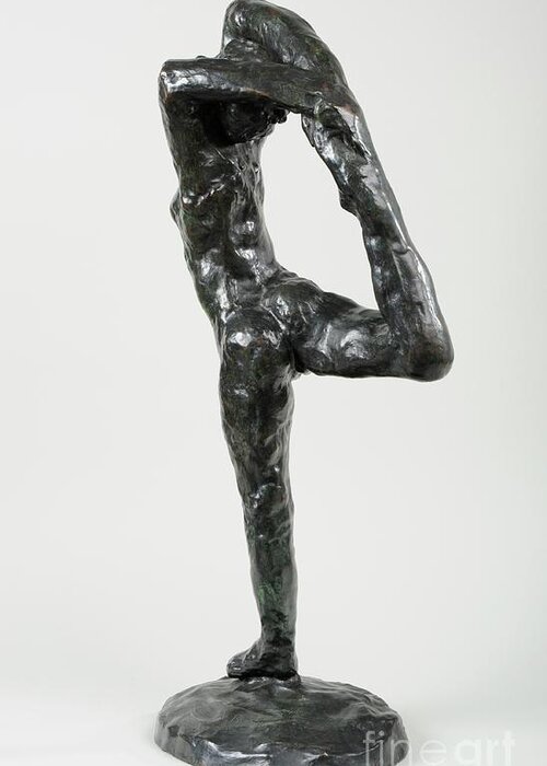 Female Greeting Card featuring the photograph The Large Dancer, Bronze by Auguste Rodin