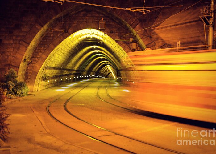 Tunnel Greeting Card featuring the photograph The light at the end of the tunnel by Yavor Mihaylov