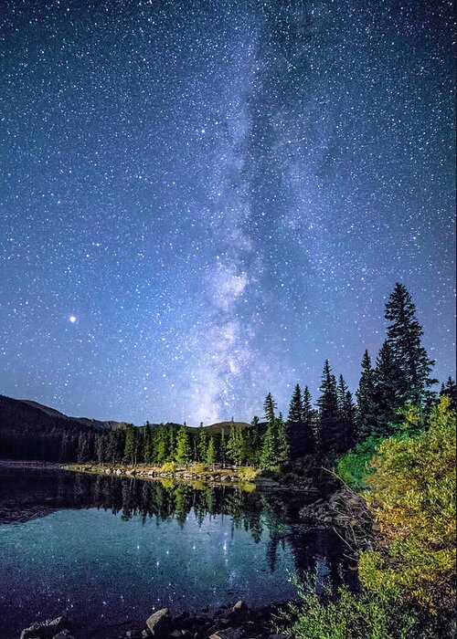 2018 Greeting Card featuring the photograph The Milky Way Over Echo Lake by Tim Kathka