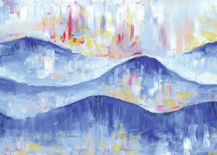 The Mountains Are Calling Greeting Card featuring the painting The Mountains Are Calling by Summer Tali Hilty