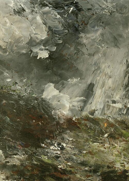 August Strindberg Greeting Card featuring the painting The Night of Jealousy. Oil on canvas -1893- 41 x 32 cm. by August Strindberg