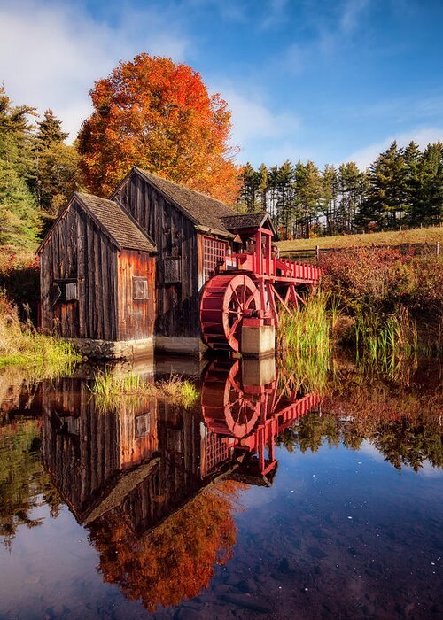 The Old Grist Mill Greeting Card featuring the photograph The Old Grist Mill by Michael Blanchette Photography
