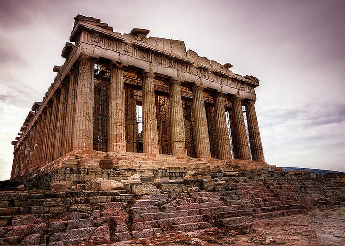 Tranquility Greeting Card featuring the photograph The Parthenon, Athens by Christopher Chan