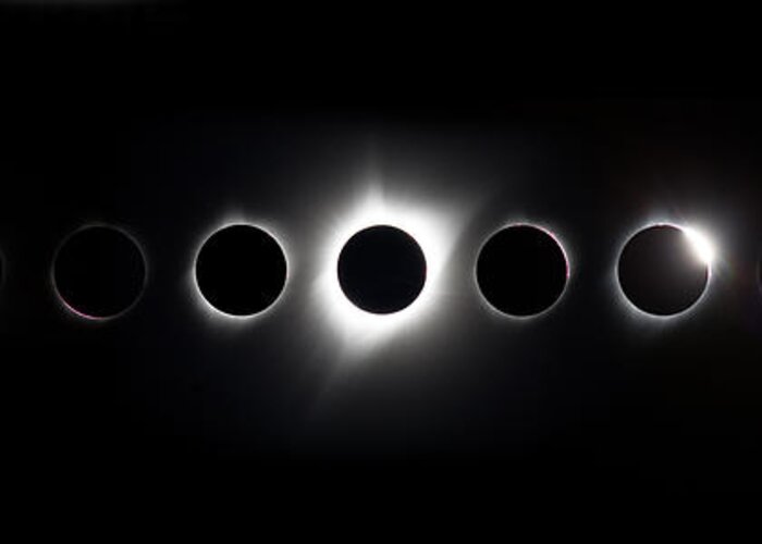 Solar Eclipse Greeting Card featuring the photograph The Path Of Totality by Vadim Ianulionoc