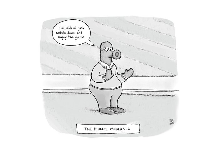 Captionless Greeting Card featuring the drawing The Phillie Moderate by Paul Noth