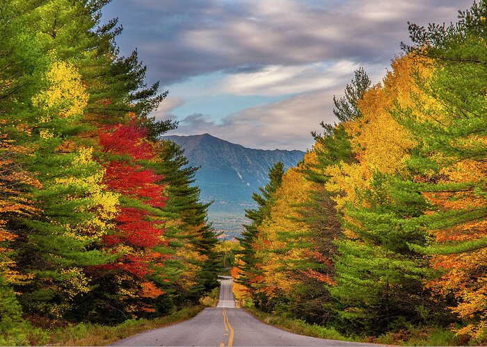 The Road To Katahdin Mountain Greeting Card featuring the photograph The Road to Katahdin Mountain by Mark Papke