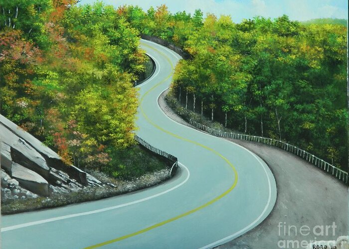 Tropical Landscape Greeting Card featuring the painting The Road To Recovery 2 by Kenneth Harris