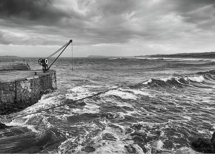 Salmon Greeting Card featuring the photograph The Salmon Fisheries, Portrush by Nigel R Bell