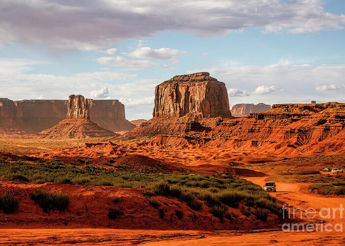 Photographs Greeting Card featuring the photograph The Speedway, Monument Valley by Felix Lai