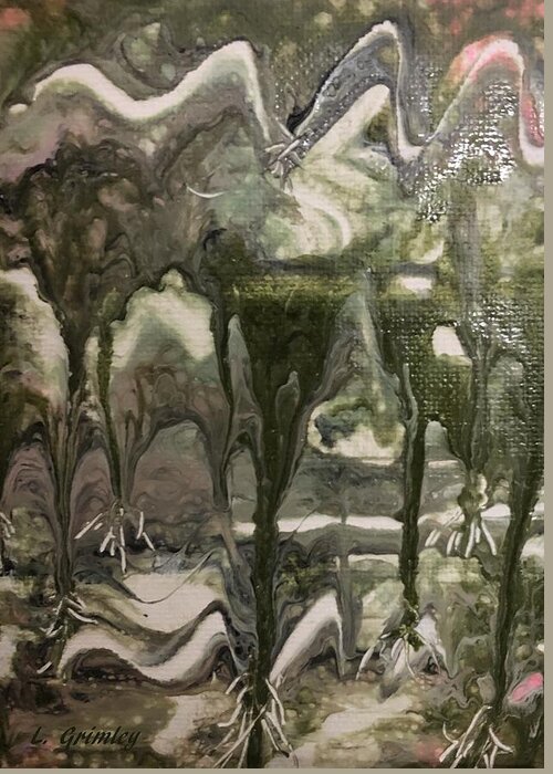Swamps Greeting Card featuring the painting The Swamp by Lessandra Grimley