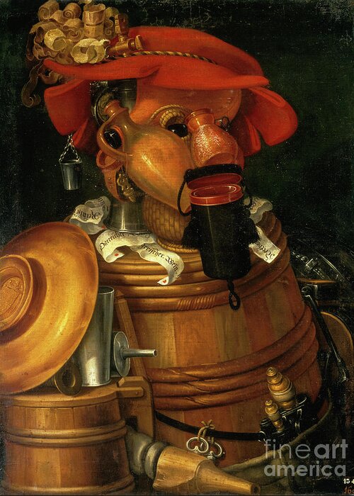 16th Century Greeting Card featuring the painting The Waiter, 1574 by Giuseppe Arcimboldo