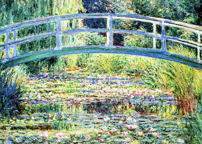 Claude Monet Artwork Any Occasion Beautiful Waterlily Pond Blank Greeting Card 