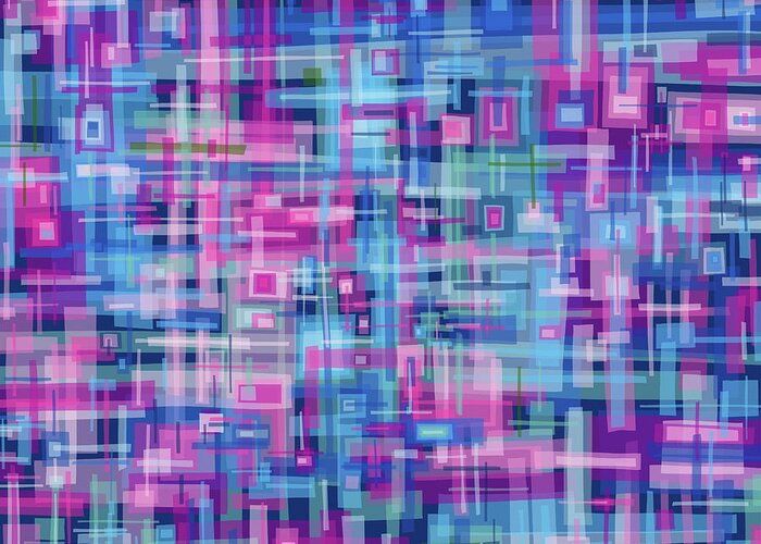 Nonobjective Greeting Card featuring the digital art Thought Patterns #4 by James Fryer