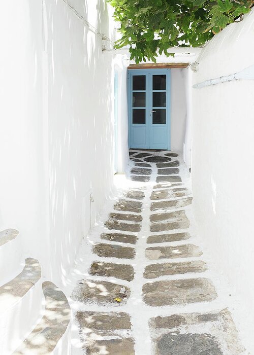 Greece Greeting Card featuring the photograph Tiny Street by Lupen Grainne