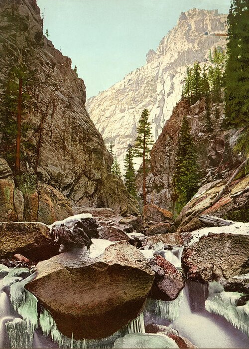  Greeting Card featuring the photograph Toltec Gorge by Detroit Photographic Company