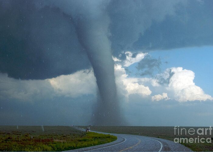 Tornado Greeting Card featuring the photograph Tornado And Large Hail by Todd Shoemake
