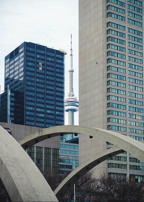 Toronto Greeting Card featuring the photograph Toronto Tower View by Sonja Quintero
