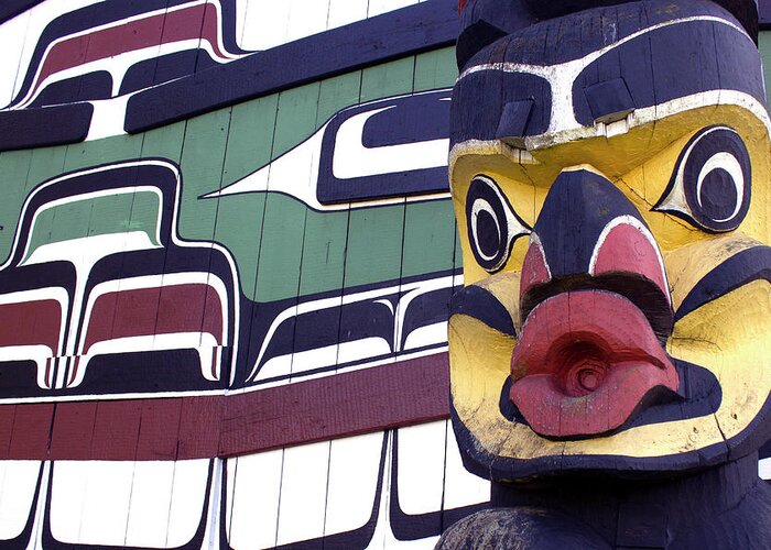 Totem Greeting Card featuring the photograph Victoria, BC Canada by Rik Carlson