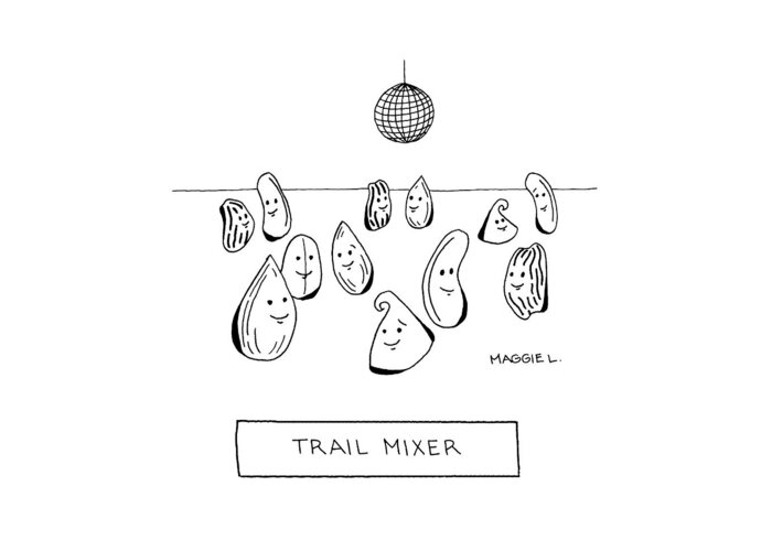 Trail Mixer Trail Mix Greeting Card featuring the drawing Trail Mixer by Maggie Larson