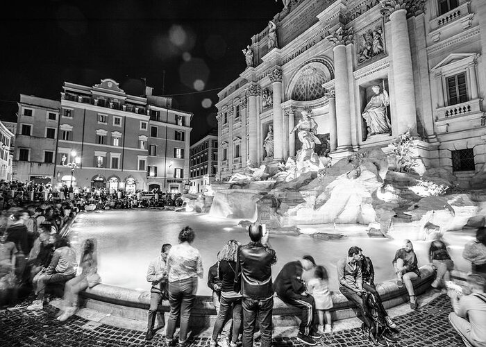 Trevi Fountain In Rome Greeting Card featuring the photograph Trevi Fountain in Rome by John McGraw