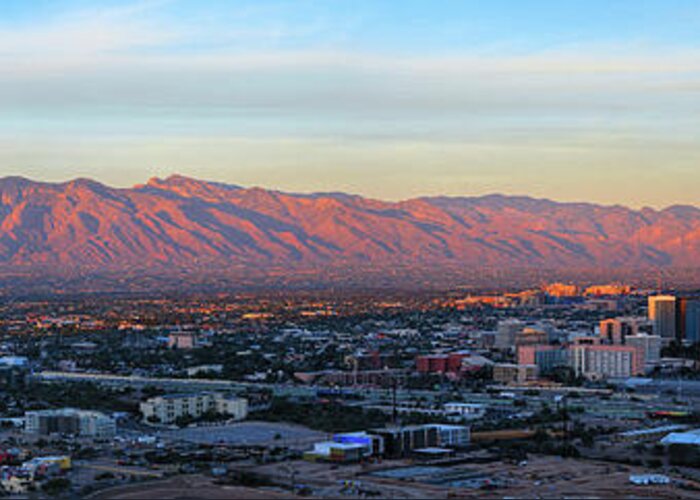 Tucson Greeting Card featuring the photograph Tucson at Last Light by Chance Kafka