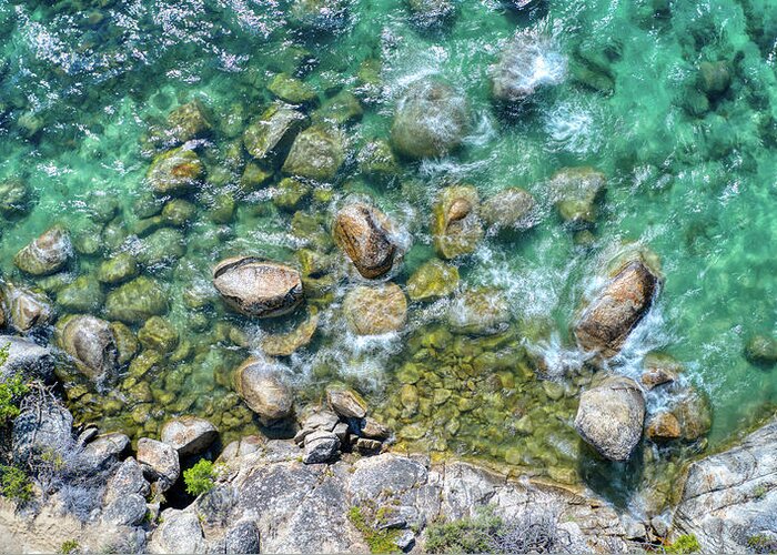 Lake Tahoe Greeting Card featuring the photograph Turquoise Waters Top Down View Lake Tahoe Nevada by Anthony Giammarino