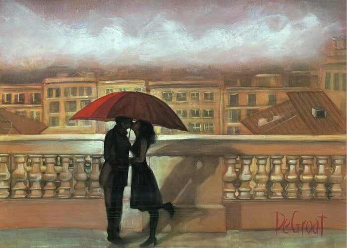 Tuscan Greeting Card featuring the painting Tuscan Love by Gregg Degroat