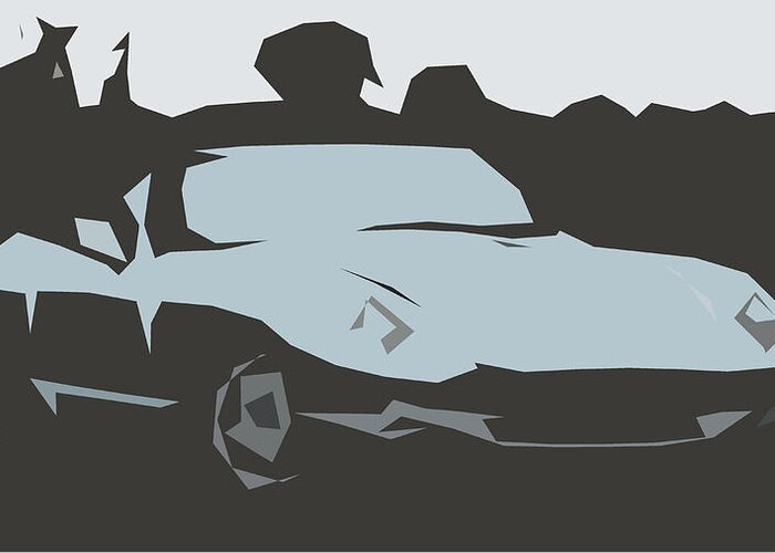 Car Greeting Card featuring the digital art TVR Chimaera Abstract Design by CarsToon Concept