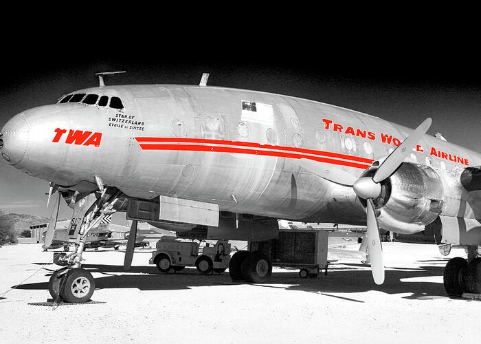 Twa Greeting Card featuring the photograph TWA Constellation by Chris Smith