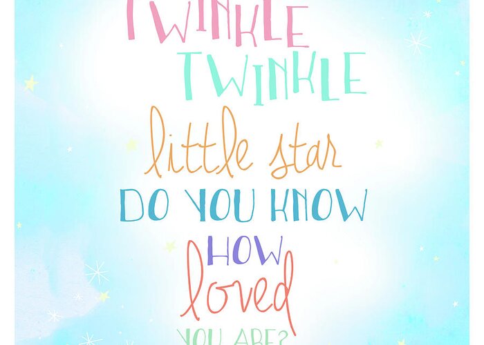 Twinkle Twinkle Greeting Card featuring the mixed media Twinkle Twinkle by Kimberly Glover