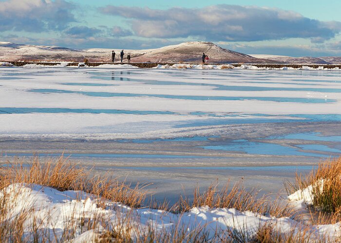 Estock Greeting Card featuring the digital art United Kingdom, Wales, Monmouthshire, Great Britain, Brecon Beacons National Park, British Isles, Blaenavon, Keepers Pond, Brecon Beacons by Billy Stock