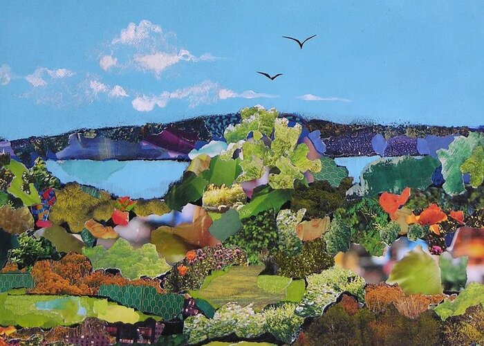 Maine Greeting Card featuring the mixed media Upper Mattawamkeag, 3 of 3 by Robin Birrell