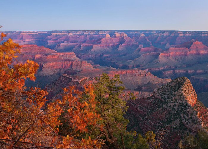 Scenics Greeting Card featuring the photograph Usa, Arizona, Grand Canyon At Sunrise by Gary Weathers