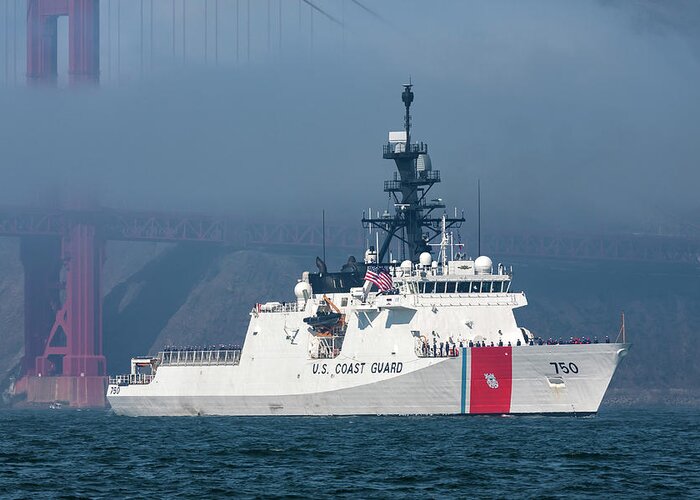 United States Coast Guard Greeting Card featuring the photograph USCG Cutter Bertholf WMSL 750 by Rick Pisio