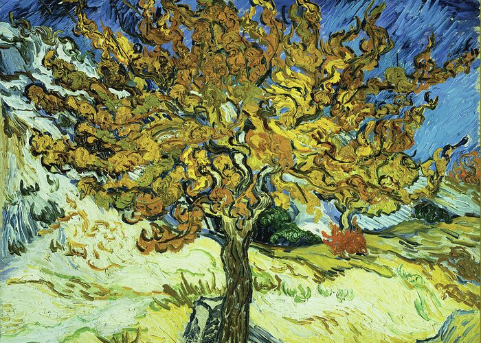 Van Gough-the Mulberry Tree Greeting Card featuring the painting Van Gough-the Mulberry Tree by Portfolio Arts Group