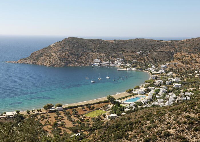 Greece Greeting Card featuring the photograph Vathi Bay,sifnos,greece by Y dragon