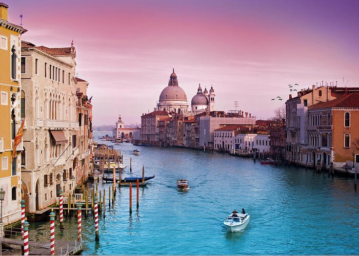 Arch Greeting Card featuring the photograph Venice Canale Grande Italy by Dominic Kamp Photography