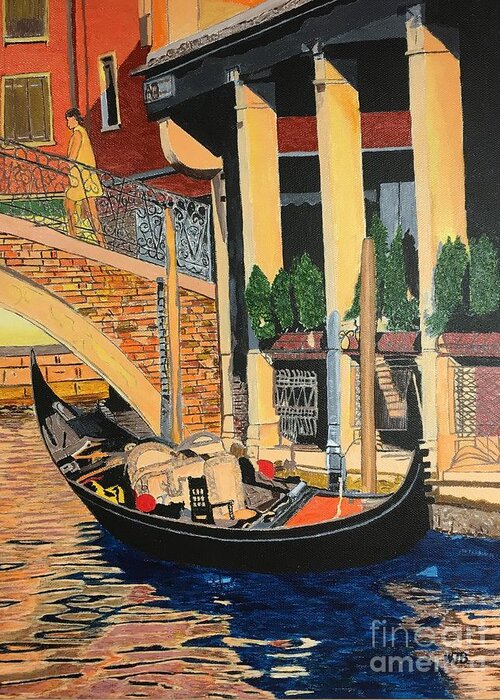 Venice Greeting Card featuring the painting Venice by William Bowers