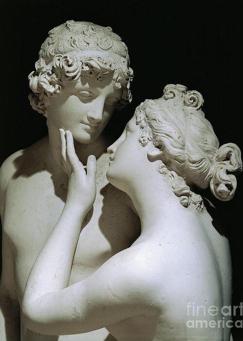 Venus Greeting Card featuring the photograph Venus And Adonis By A Canova, Detail, 1794 by Antonio Canova