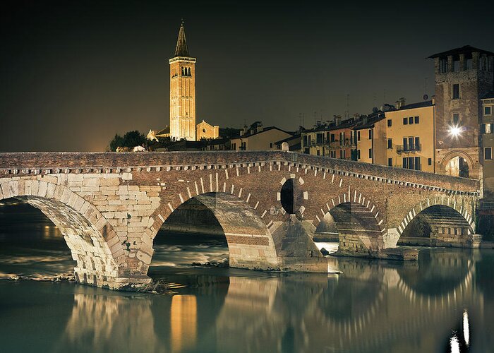Tranquility Greeting Card featuring the photograph Verona by 500px.com/tadeudreyer