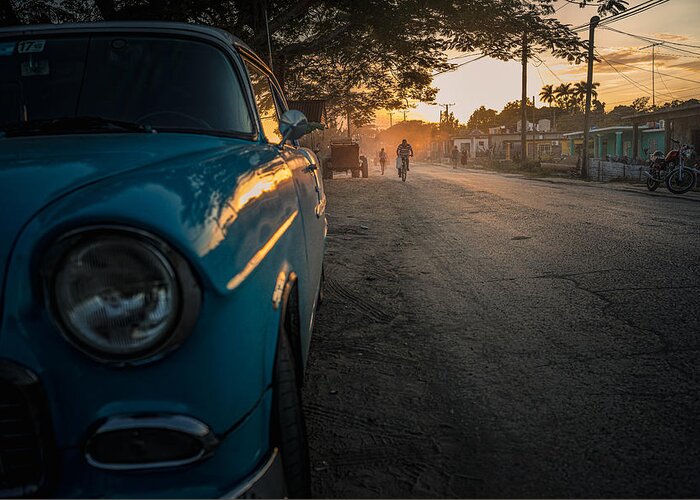 Cuba Greeting Card featuring the photograph Vignales Street At Sunset by Marco Tagliarino