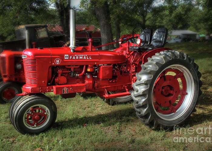 Tractor Greeting Card featuring the photograph Vintage Farmall H by Mike Eingle