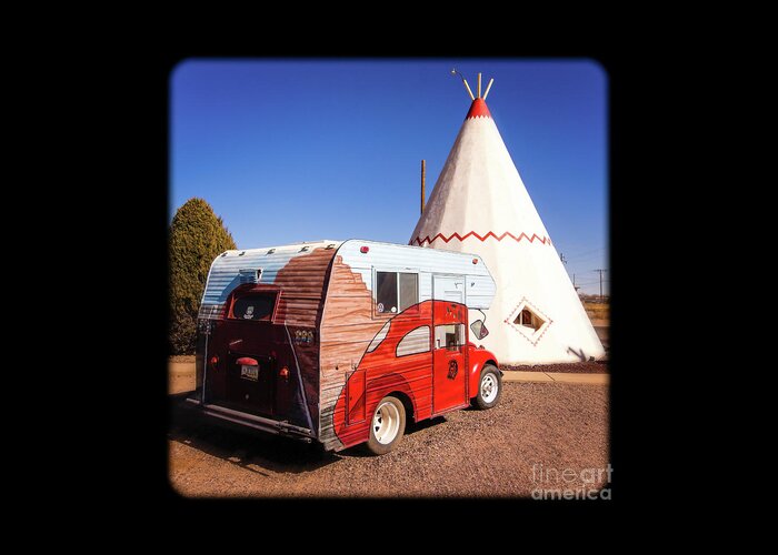 Vintage Volkswagon Beatle Camper Greeting Card featuring the photograph Vintage Volkswagon Beatle Camper by Imagery by Charly