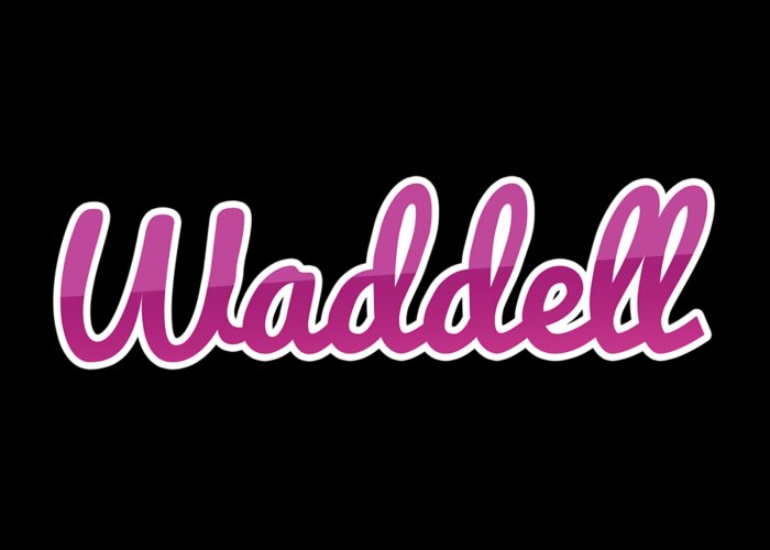 Waddell Greeting Card featuring the digital art Waddell #Waddell by TintoDesigns