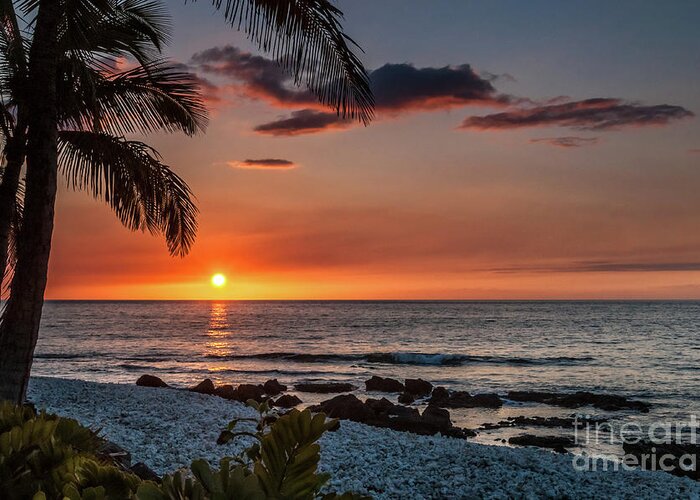Waikoloa Greeting Card featuring the photograph Waikoloa Sunset 1 by Al Andersen