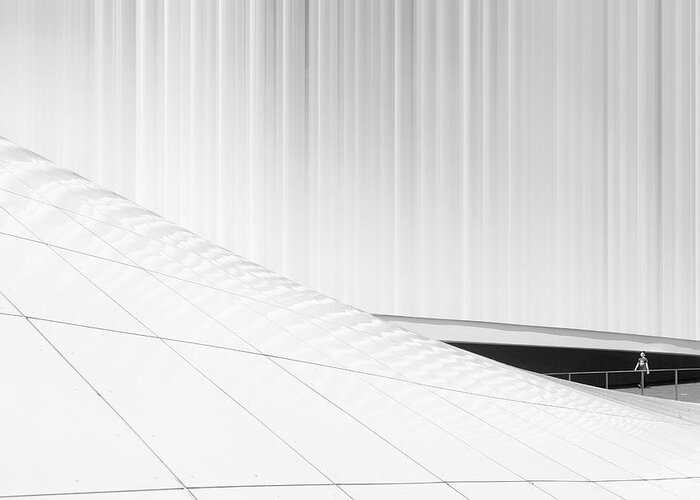 Architecture Greeting Card featuring the photograph Walk Among Lines by Jeroen Van De Wiel