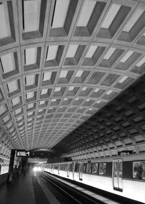 Dc Greeting Card featuring the photograph Washington DC metro by Patricia Caron